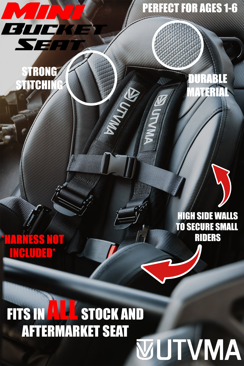Mini Bucket Seat feature infographic